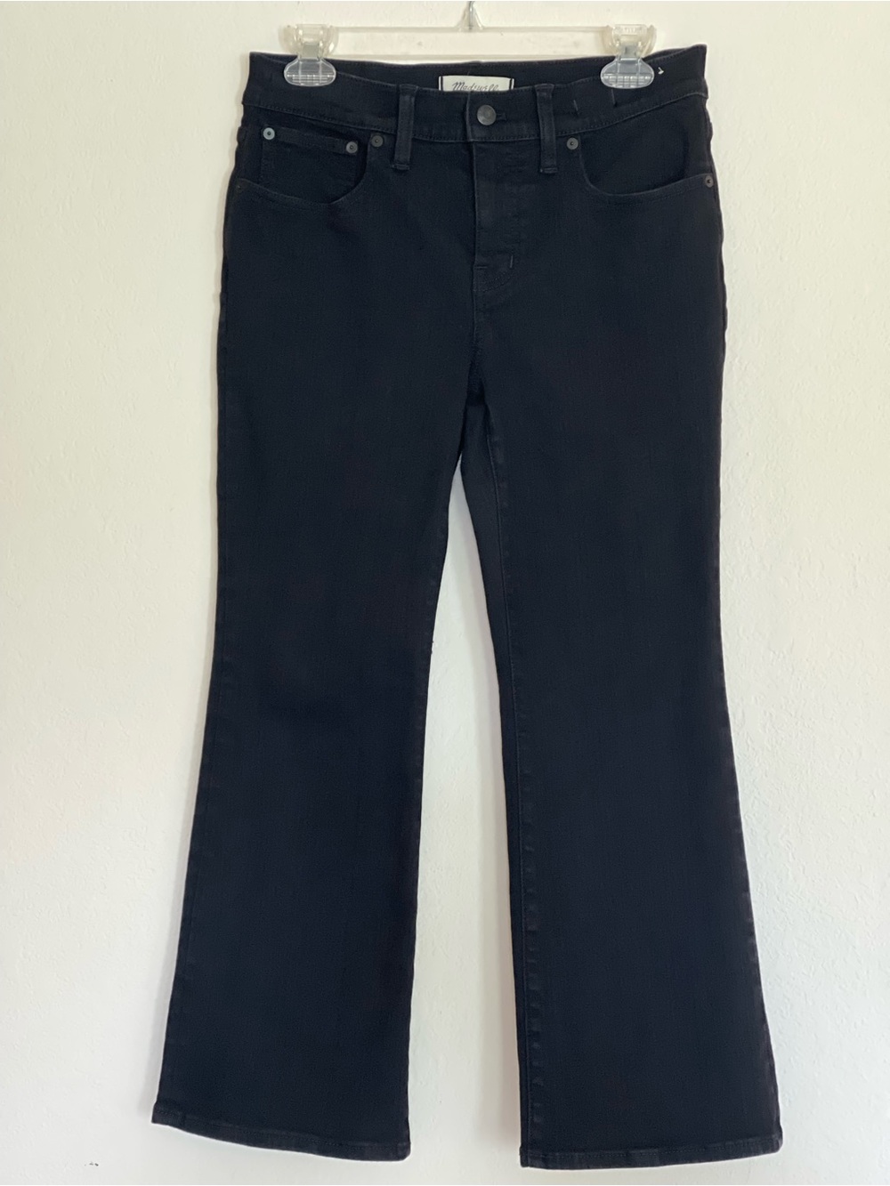 Madewell Mid-Rise Kick Out Crop Jeans Black Size 29P